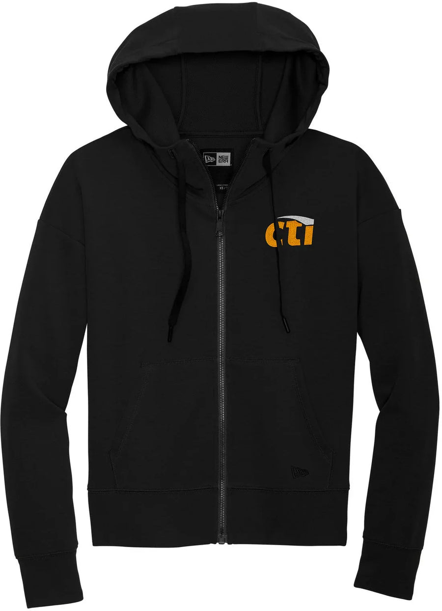 New Era Ladies STS Full-Zip Hoodie with custom logo embroidery