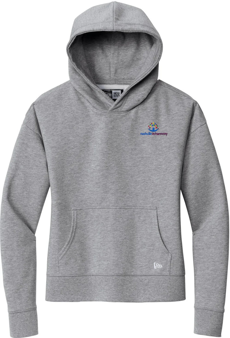 New Era Ladies Comeback Fleece Pullover Hoodie with custom logo embroidery