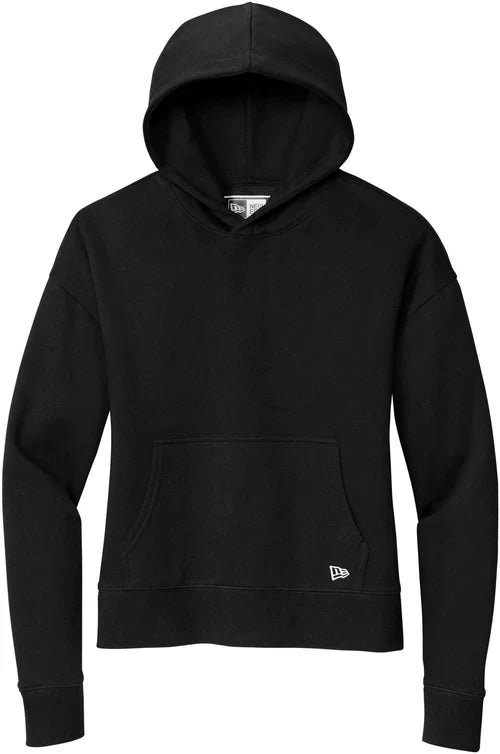 New Era Ladies Comeback Fleece Pullover Hoodie with custom logo embroidery