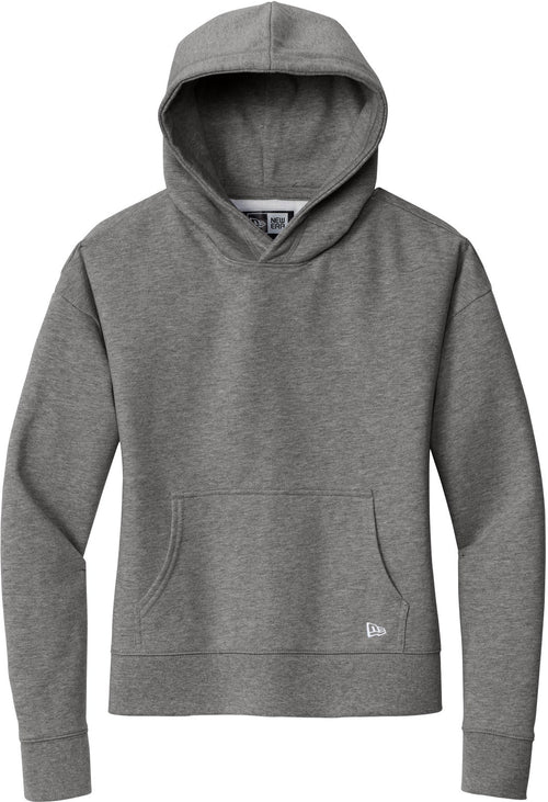 New Era Ladies Comeback Fleece Pullover Hoodie with custom logo embroidery