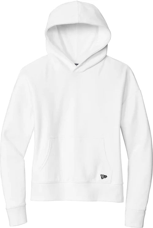 New Era Ladies Comeback Fleece Pullover Hoodie with custom logo embroidery