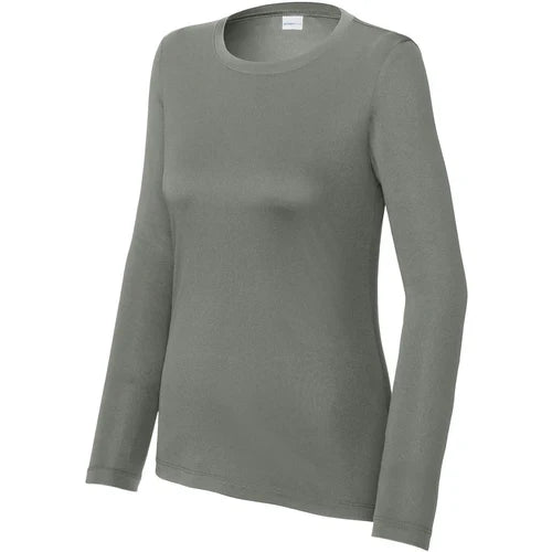 Sport-Tek Ladies Posi-UV Pro Long Sleeve with custom logo embroidery