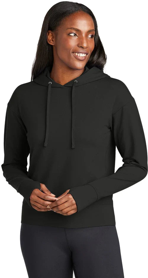 Sport-Tek Ladies Sport-Wick Fleece Hoodie with custom logo embroidery