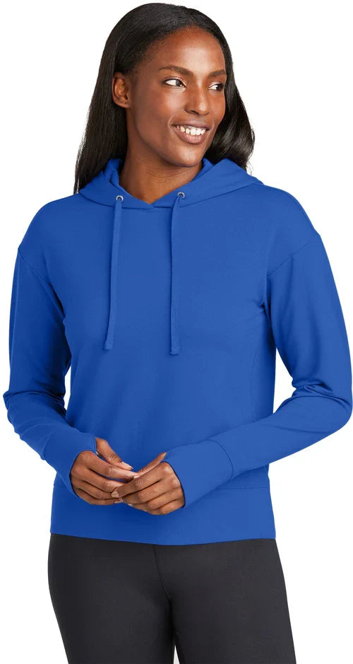 Sport-Tek Ladies Sport-Wick Fleece Hoodie with custom logo embroidery