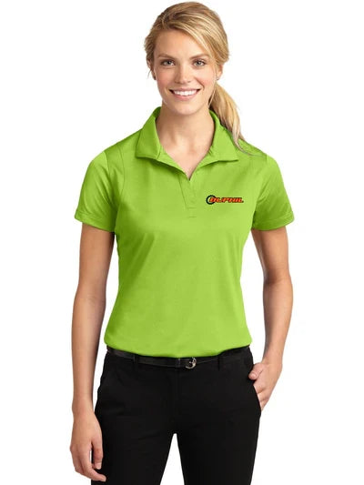 Sport-Tek Ladies Micropique Sport-Wick Polo with custom logo embroidery