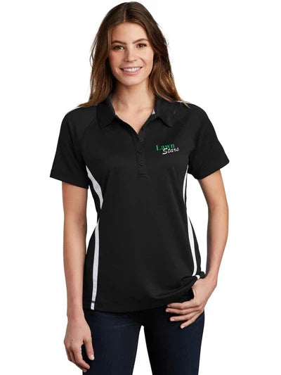 Sport-Tek Women's PosiCharge Micro-Mesh Colorblock Polo with custom logo embroidery