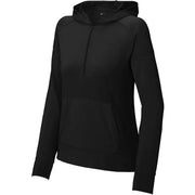 Sport-Tek Ladies Sport-Wick Stretch 1/2-Zip Hoodie with custom logo embroidery