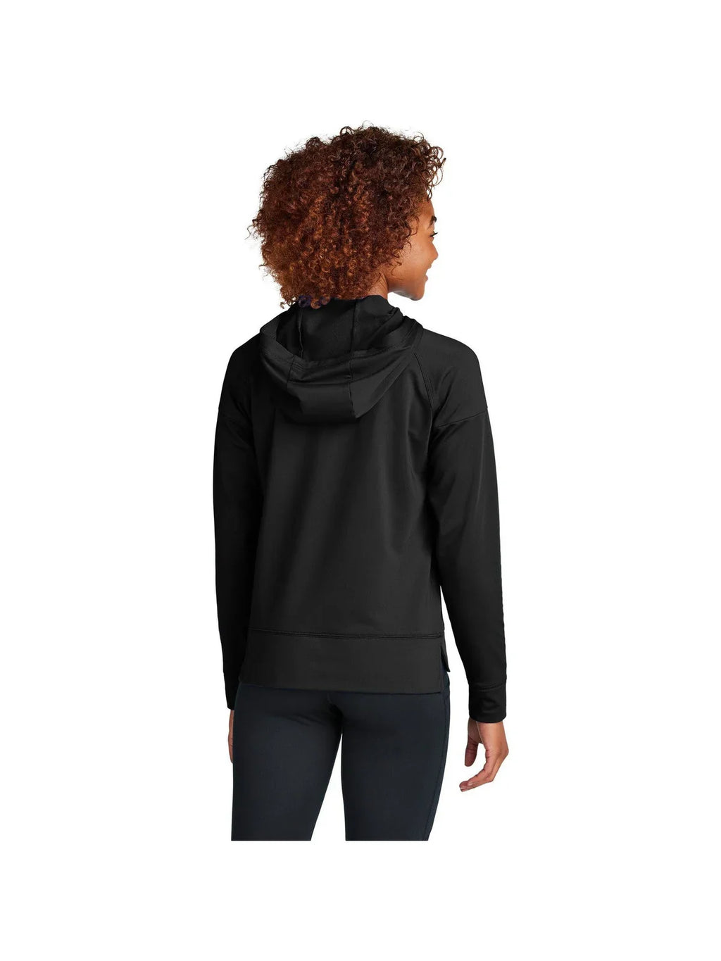Sport-Tek Ladies Sport-Wick Stretch 1/2-Zip Hoodie with custom logo embroidery