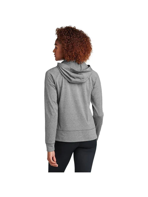 Sport-Tek Ladies Sport-Wick Stretch 1/2-Zip Hoodie with custom logo embroidery