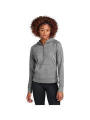 Sport-Tek Ladies Sport-Wick Stretch 1/2-Zip Hoodie with custom logo embroidery