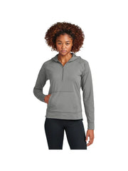 Sport-Tek Ladies Sport-Wick Stretch 1/2-Zip Hoodie with custom logo embroidery