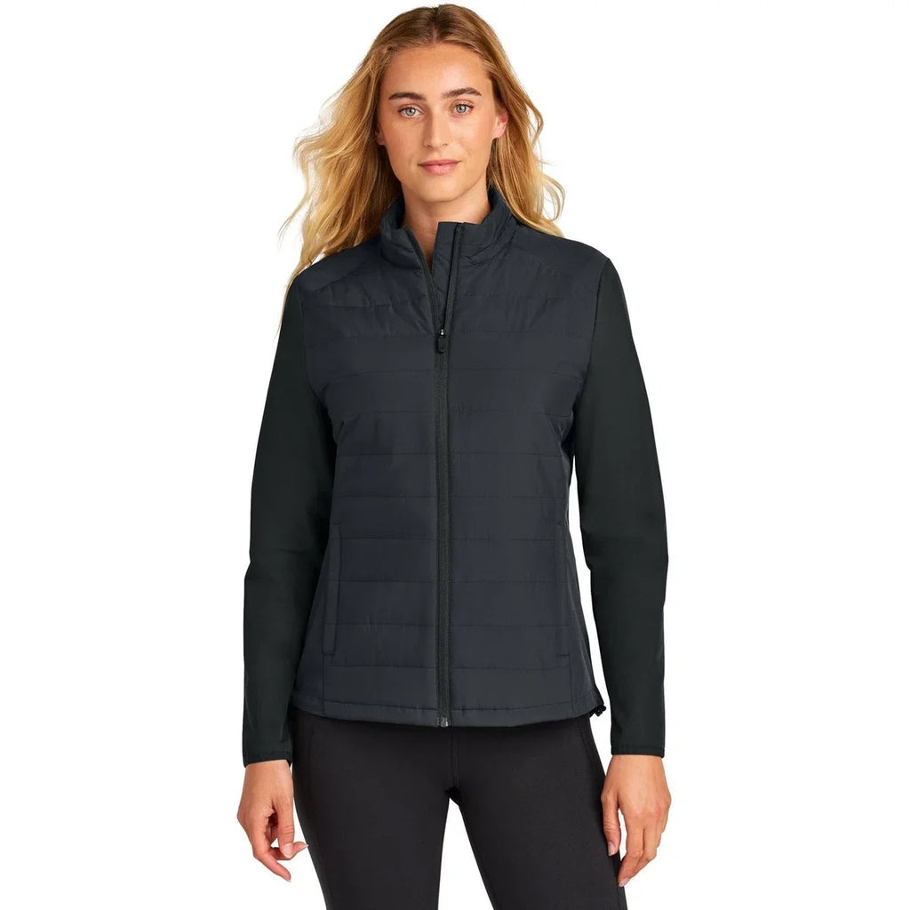 Sport-Tek Women’s Teknical Hybrid Jacket with custom logo embroidery
