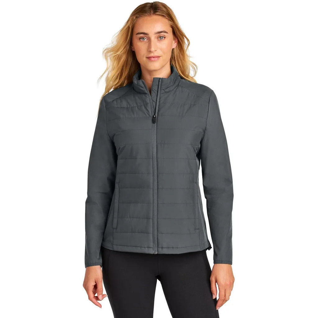 Sport-Tek Women’s Teknical Hybrid Jacket with custom logo embroidery