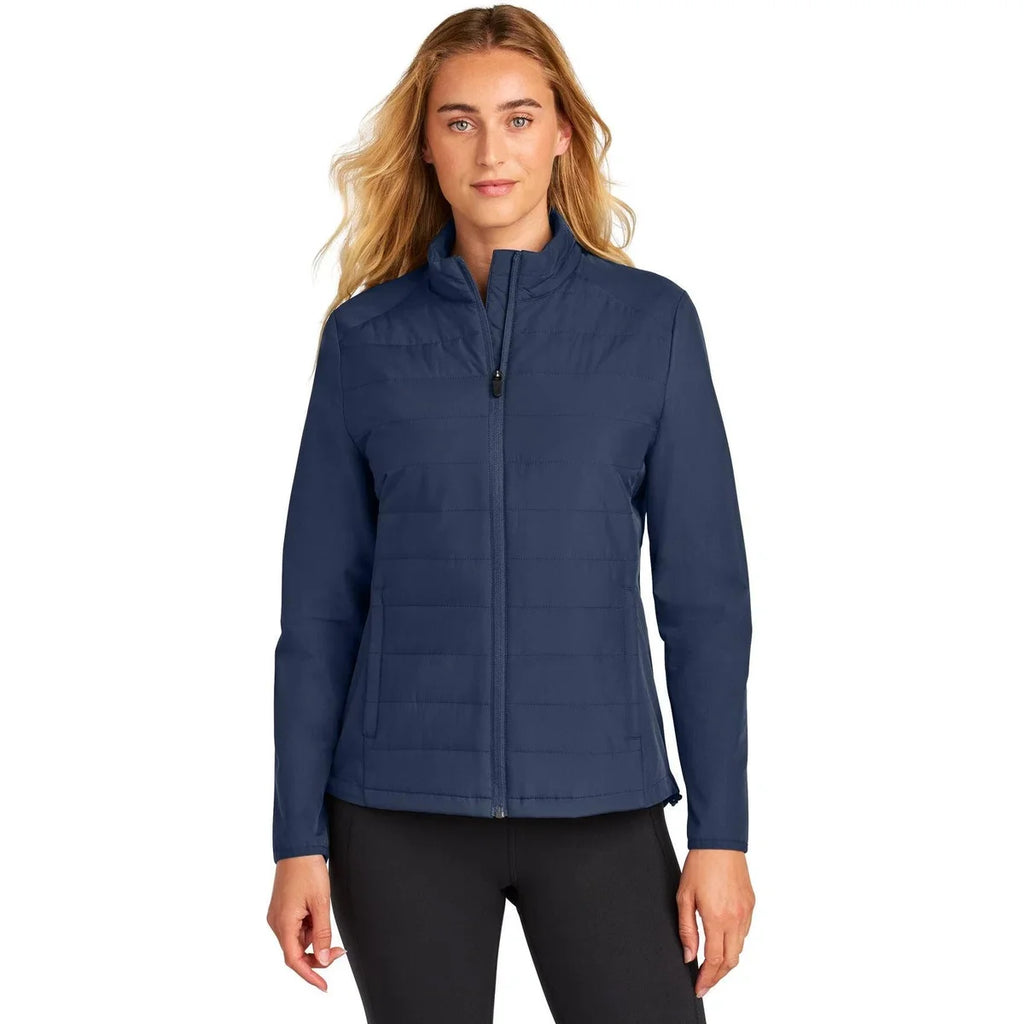Sport-Tek Women’s Teknical Hybrid Jacket with custom logo embroidery