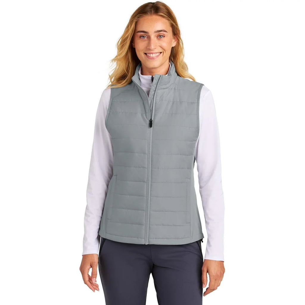 Sport-Tek Women’s Teknical Hybrid Vest with custom logo embroidery