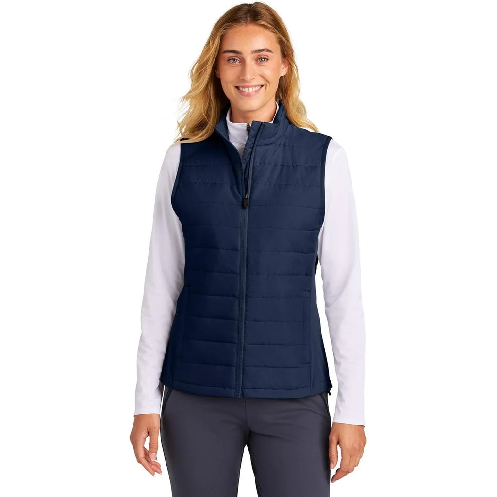 Sport-Tek Women’s Teknical Hybrid Vest with custom logo embroidery