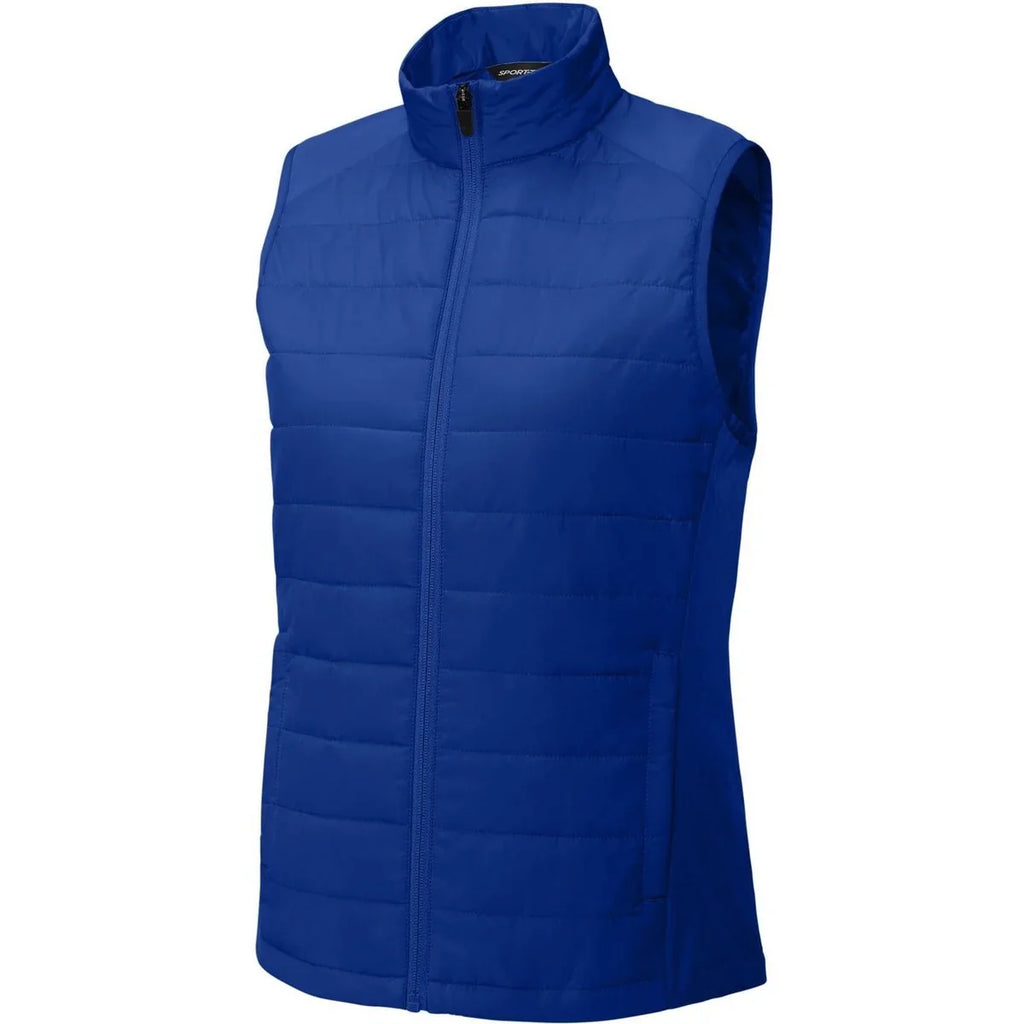 Sport-Tek Women’s Teknical Hybrid Vest with custom logo embroidery