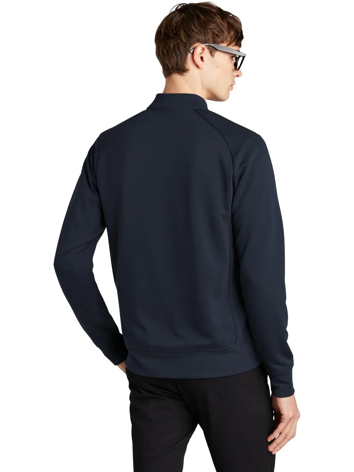 Mercer+Mettle Double-Knit Bomber with custom logo embroidery