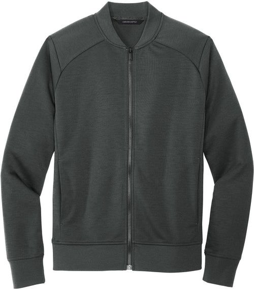 Mercer+Mettle Double-Knit Bomber with custom logo embroidery