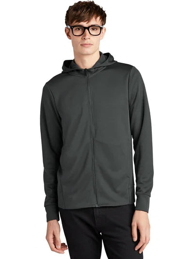 Mercer+Mettle Double-Knit Full-Zip Hoodie with custom logo embroidery