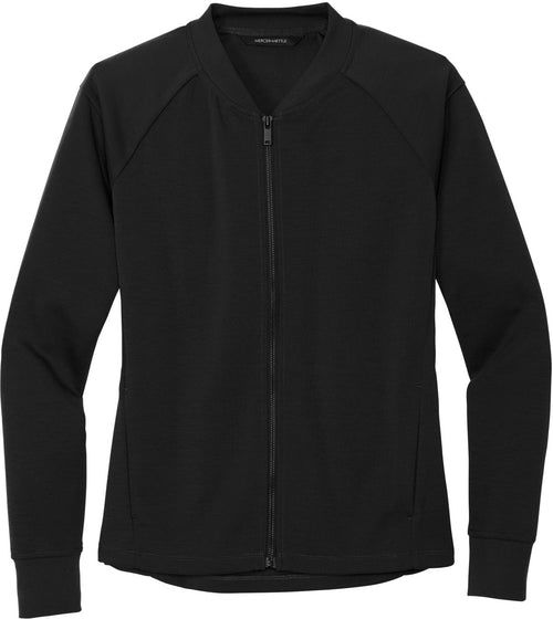 Mercer+Mettle Women's Double-Knit Bomber with custom logo embroidery