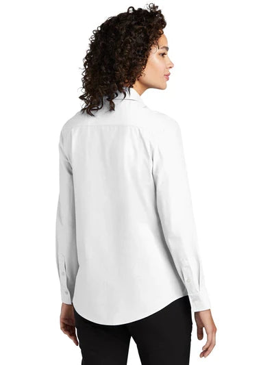 Mercer+Mettle Women’s Long Sleeve Stretch Woven Shirt with custom logo embroidery