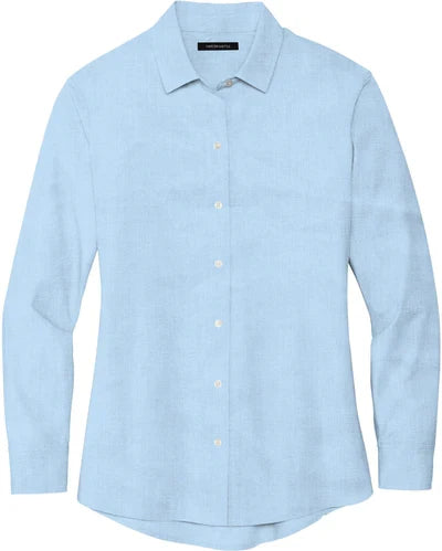 Mercer+Mettle Women’s Long Sleeve Stretch Woven Shirt with custom logo embroidery