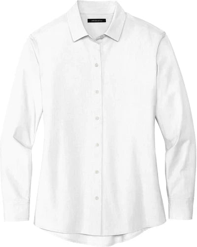 Mercer+Mettle Women’s Long Sleeve Stretch Woven Shirt with custom logo embroidery