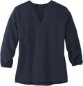 Mercer+Mettle Ladies Stretch Crepe 3/4-Sleeve Blouse with custom logo embroidery