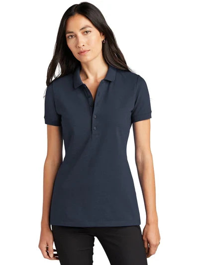 Mercer+Mettle Ladies Stretch Heavyweight Pique Polo with custom logo embroidery