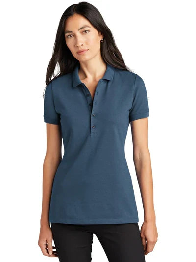 Mercer+Mettle Ladies Stretch Heavyweight Pique Polo with custom logo embroidery