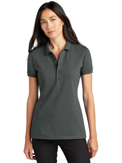 Mercer+Mettle Ladies Stretch Heavyweight Pique Polo with custom logo embroidery
