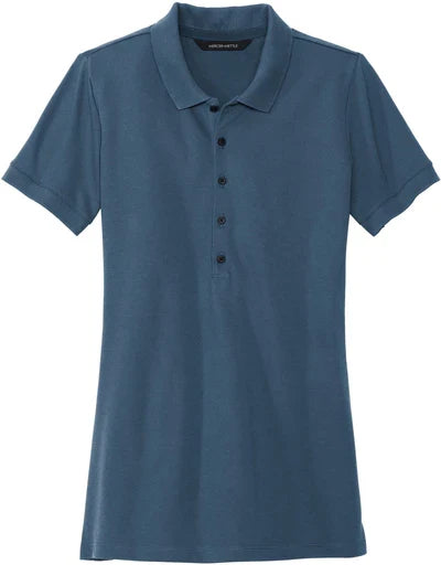 Mercer+Mettle Ladies Stretch Heavyweight Pique Polo with custom logo embroidery