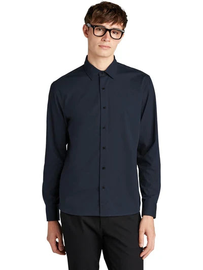 Mercer+Mettle Long Sleeve Stretch Woven Shirt with custom logo embroidery