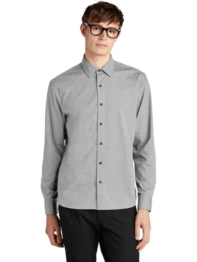 Mercer+Mettle Long Sleeve Stretch Woven Shirt with custom logo embroidery