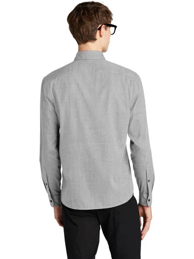 Mercer+Mettle Long Sleeve Stretch Woven Shirt with custom logo embroidery