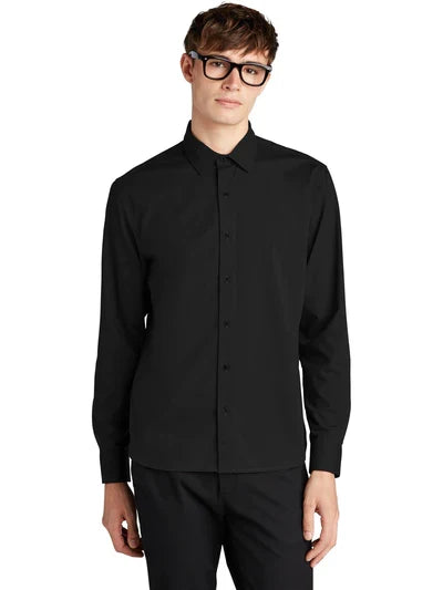 Mercer+Mettle Long Sleeve Stretch Woven Shirt with custom logo embroidery