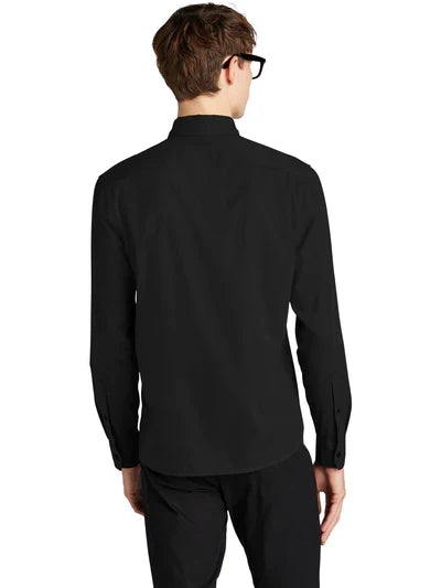 Mercer+Mettle Long Sleeve Stretch Woven Shirt with custom logo embroidery