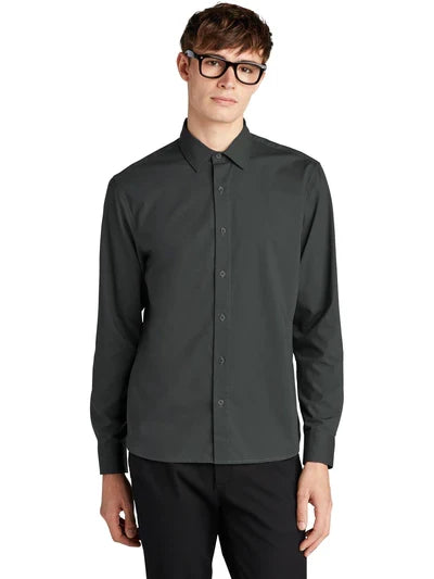Mercer+Mettle Long Sleeve Stretch Woven Shirt with custom logo embroidery