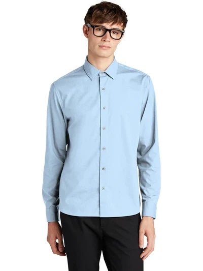 Mercer+Mettle Long Sleeve Stretch Woven Shirt with custom logo embroidery