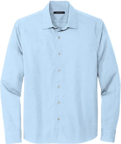 Mercer+Mettle Long Sleeve Stretch Woven Shirt with custom logo embroidery