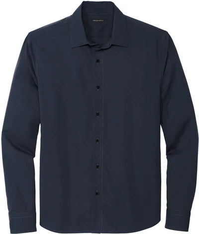 Mercer+Mettle Long Sleeve Stretch Woven Shirt with custom logo embroidery