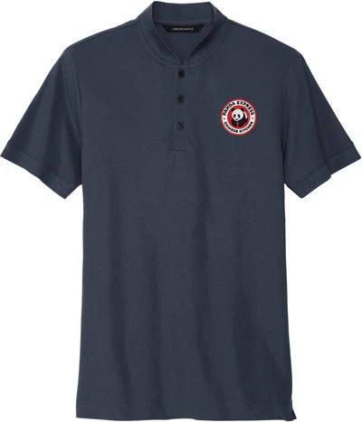 Mercer+Mettle Stretch Pique Henley with custom logo embroidery
