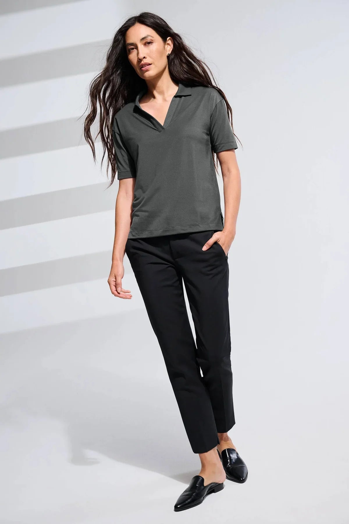 Mercer+Mettle Women’s Stretch Jersey Polo with custom logo embroidery