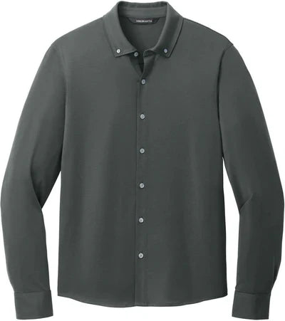 Mercer+Mettle Stretch Jersey Long Sleeve Shirt with custom logo embroidery