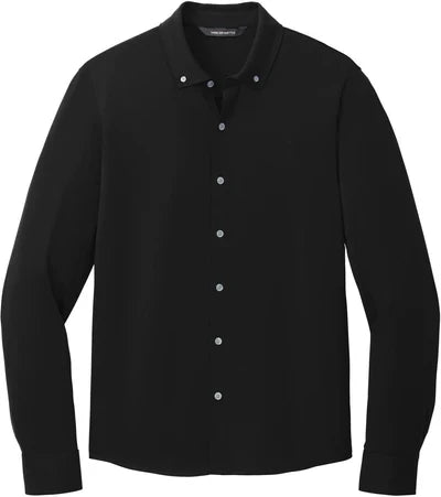 Mercer+Mettle Stretch Jersey Long Sleeve Shirt with custom logo embroidery