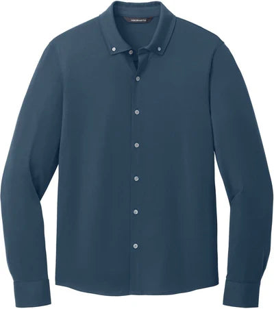 Mercer+Mettle Stretch Jersey Long Sleeve Shirt with custom logo embroidery