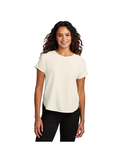 Mercer+Mettle Women's Stretch Crepe Crew with custom logo embroidery