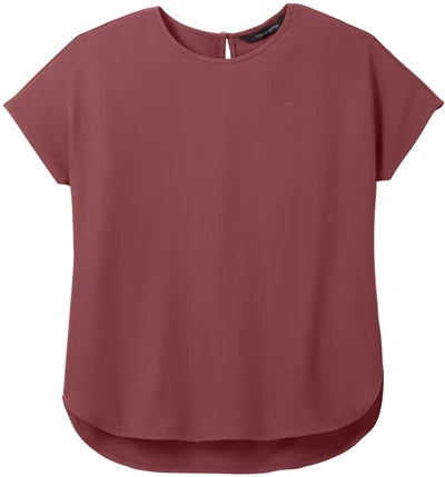 Mercer+Mettle Women's Stretch Crepe Crew with custom logo embroidery