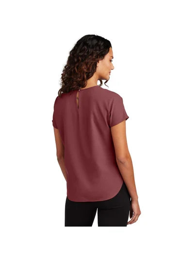Mercer+Mettle Women's Stretch Crepe Crew with custom logo embroidery